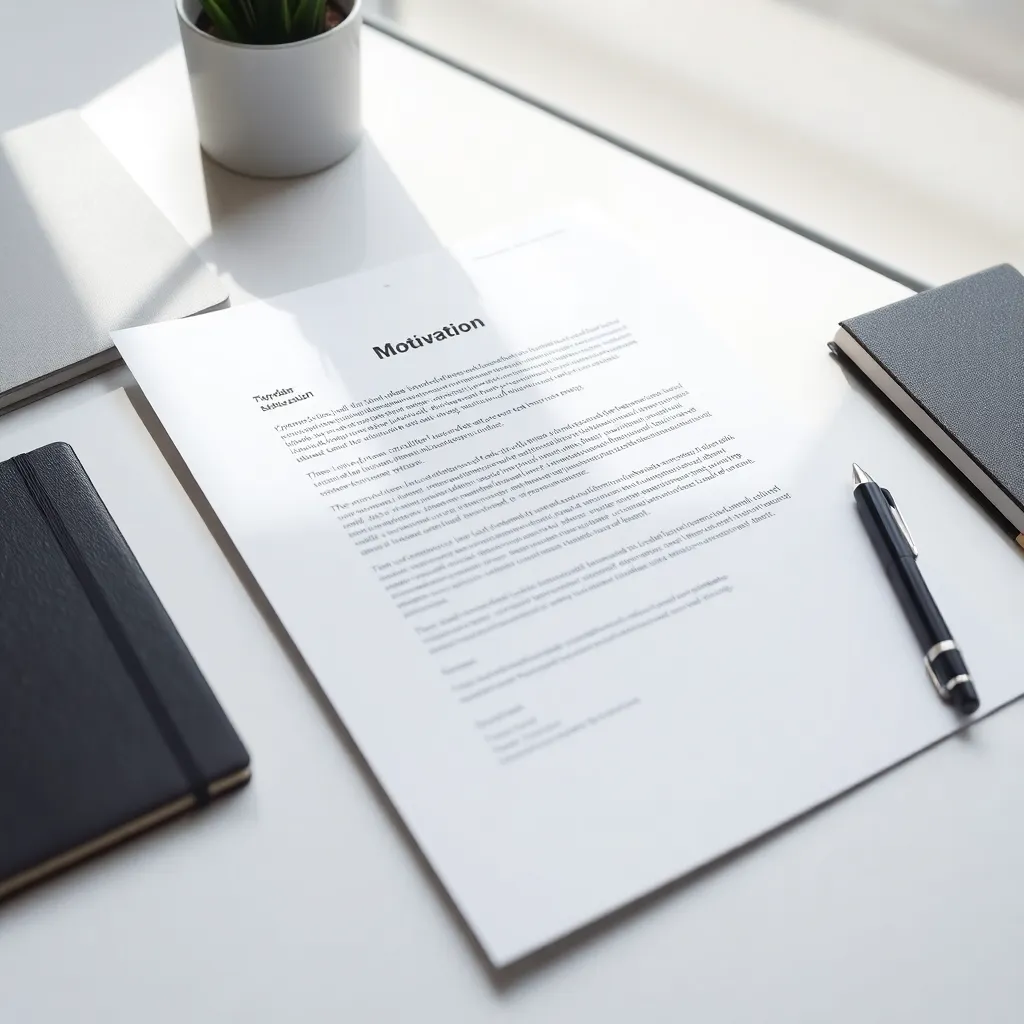 Professionele motivatiebrief met duidelijke structuur en opmaak