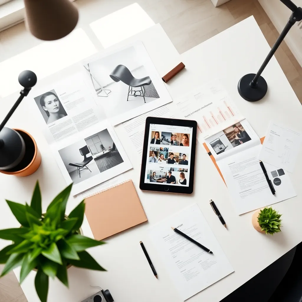 Portfolio structuur en elementen visueel weergegeven