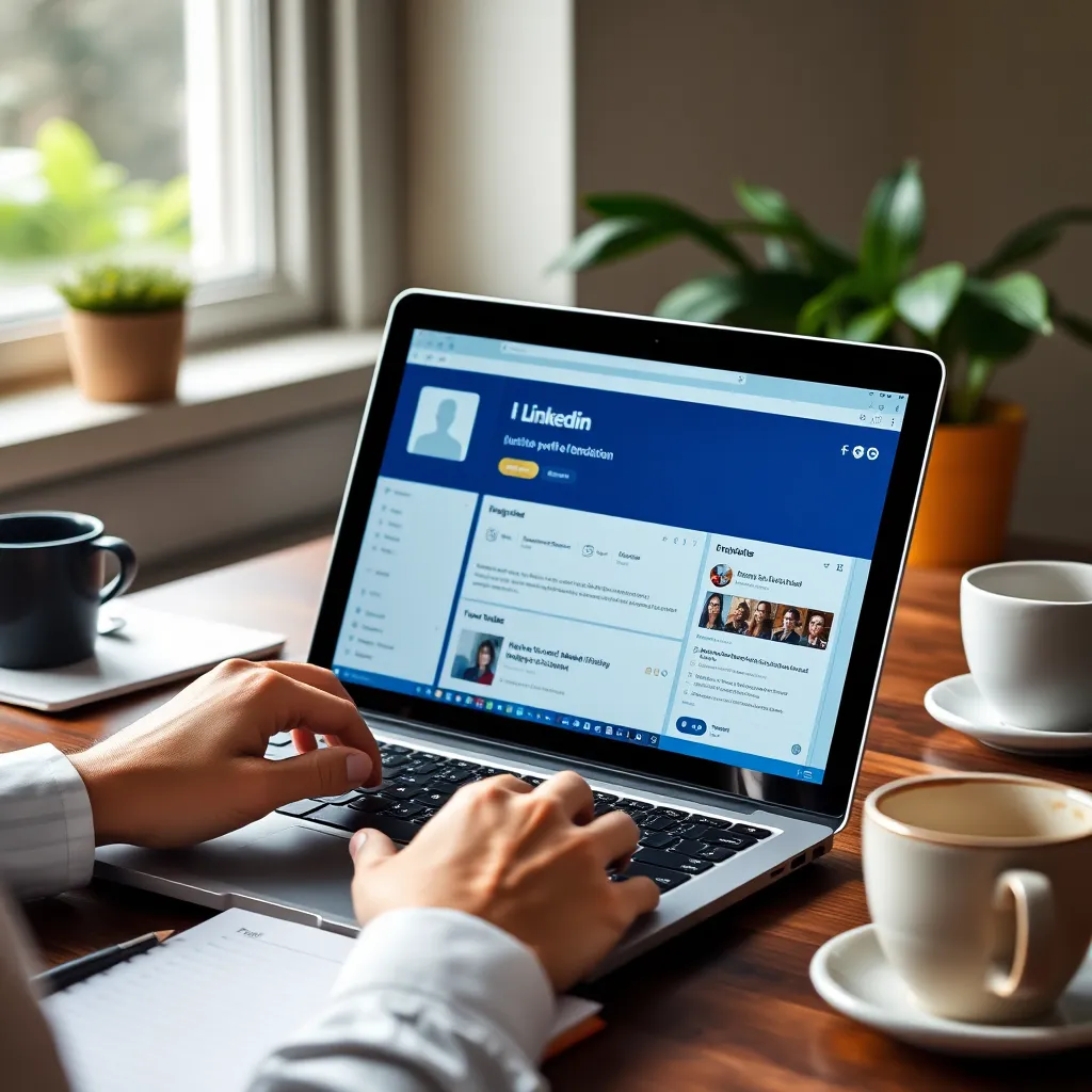 Nederlandse professional die LinkedIn-profiel bijwerkt