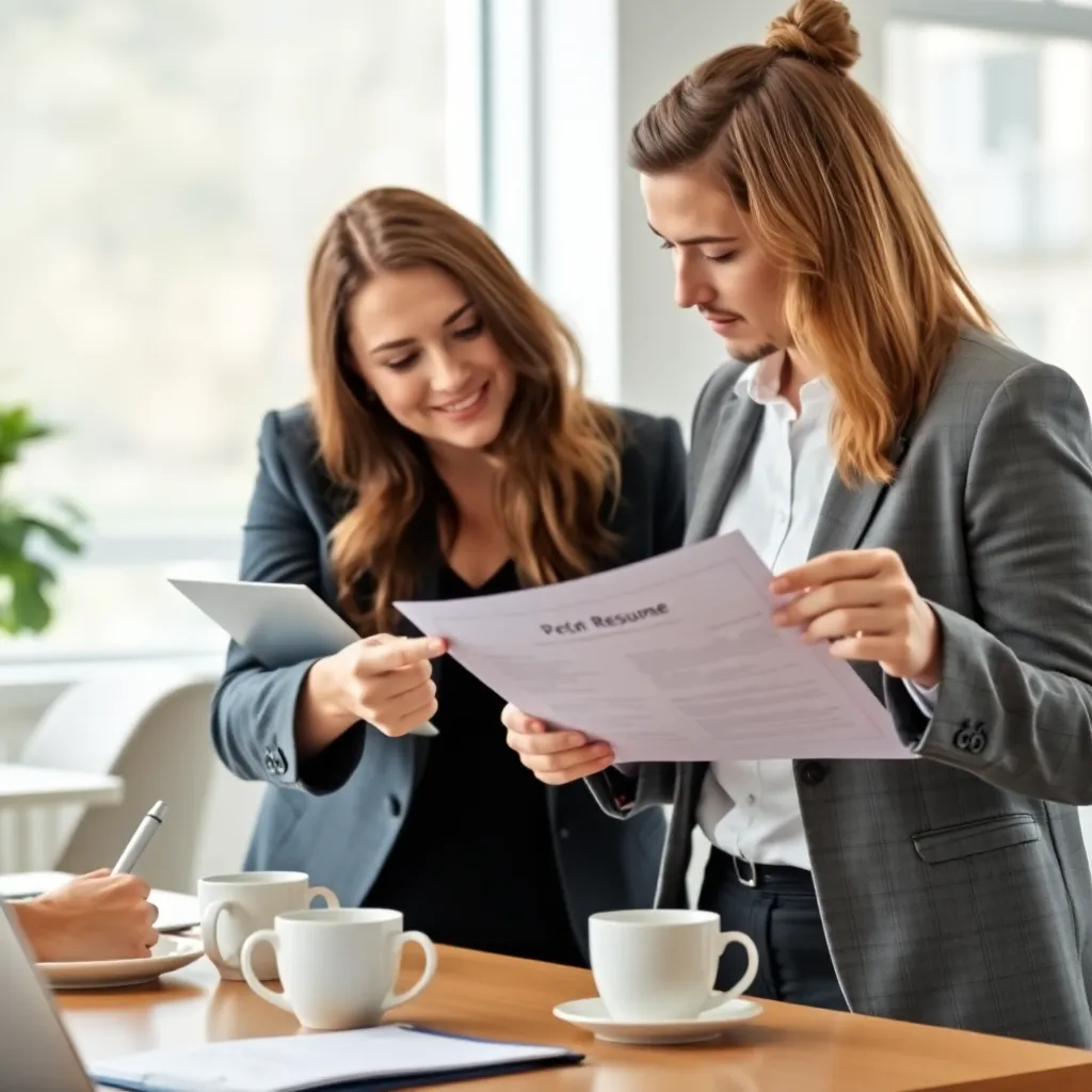 Professionele sollicitant bereidt zich voor op een Nederlands sollicitatiegesprek