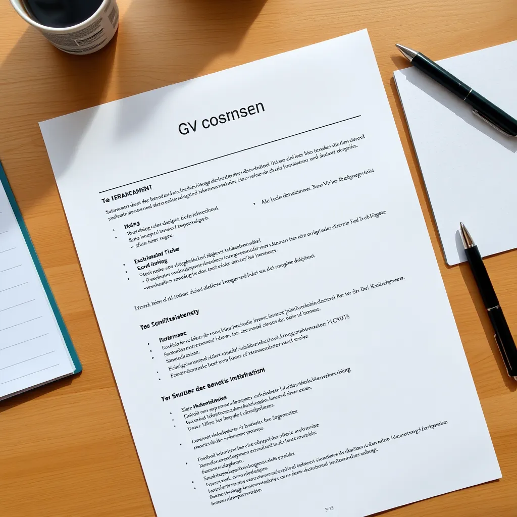 Voorbeeld van een goed gestructureerd Nederlands CV met belangrijke secties gemarkeerd